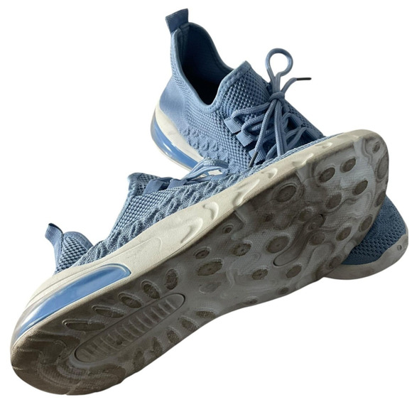 BM Collection Womens Blue 9 Shoes Mesh Lace Up Athletic Walking Comfort Sneakers - Picture 8 of 8